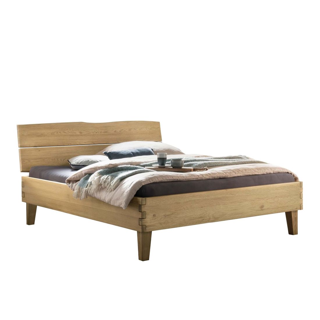 Bett Willard Komfort Wildeiche Massivholz
