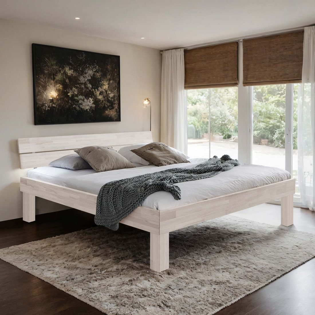 Bett Madrid Komfort Buche Massivholz