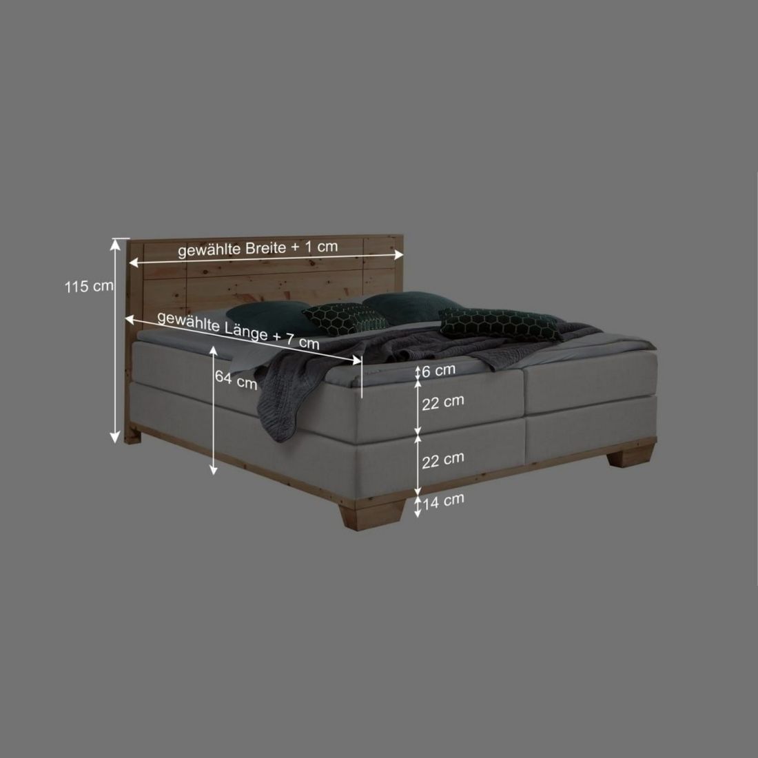 Boxspringbett Sinestra Zirbe Massivholz