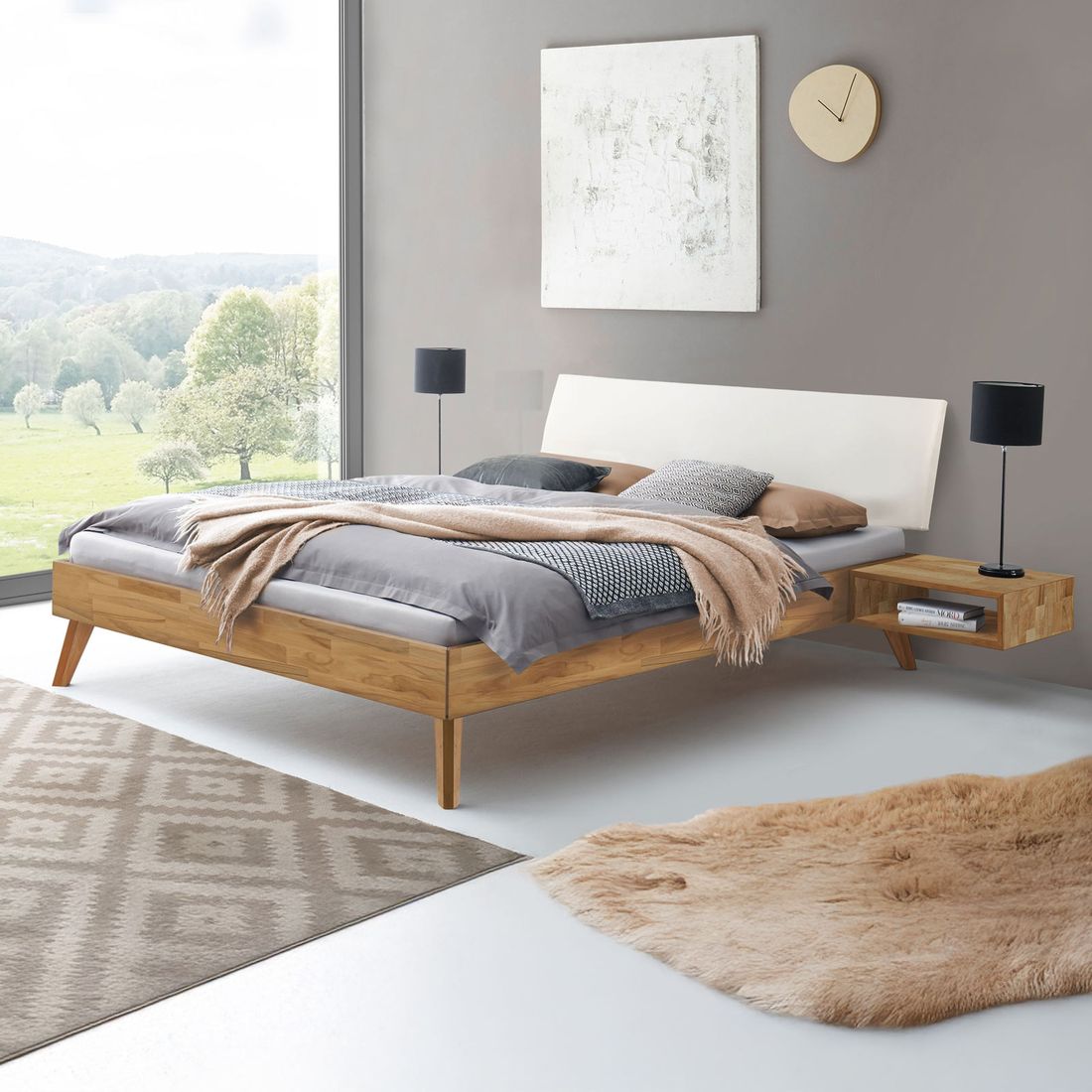 Bett Laxton Kernbuche Massivholz