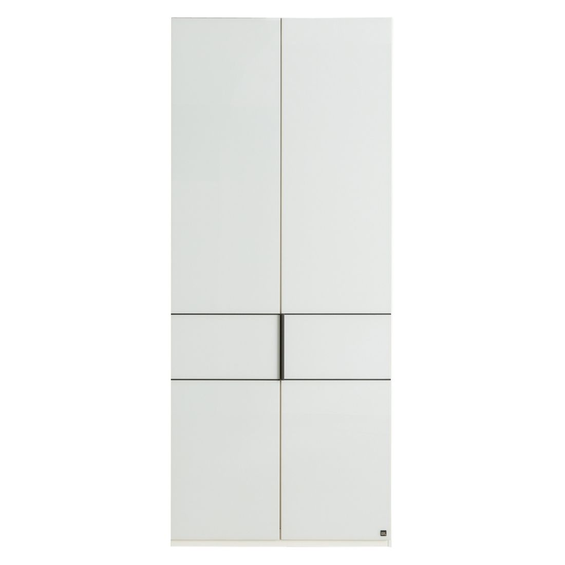 Interliving Drehtüren-Kleiderschrank 1033 mit Glasfront