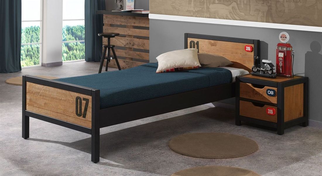 Bett Beli Kiefer teilmassiv