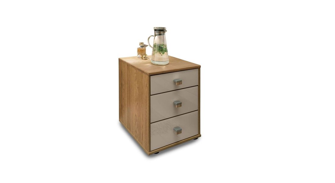 Nachttisch Ayla Eiche teilmassiv H 48cm