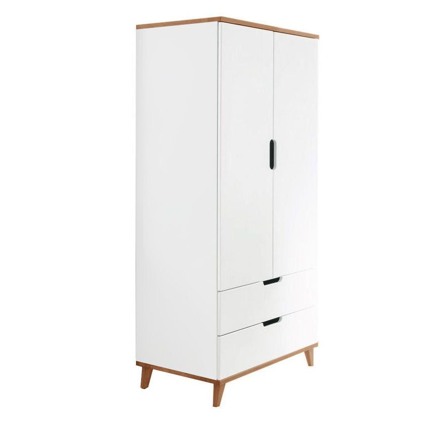 Drehtüren-Kleiderschrank Kids Nordic mit Schubladen