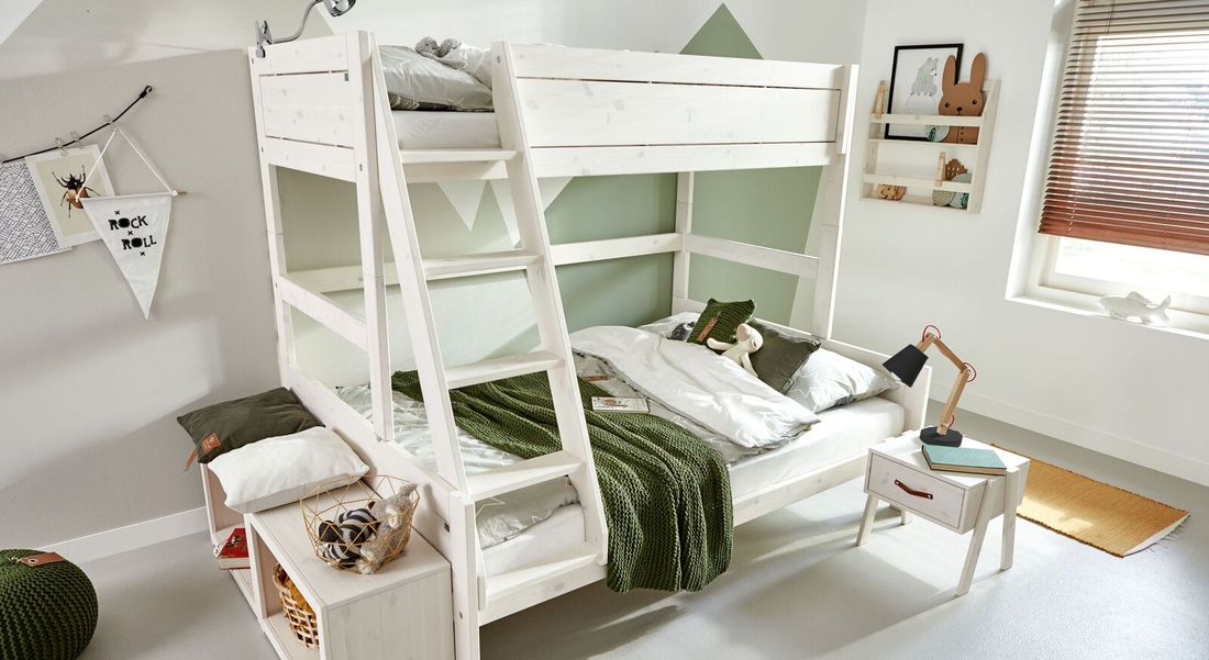 LIFETIME Familienbett Original Kiefer Massivholz mit Lattenrost