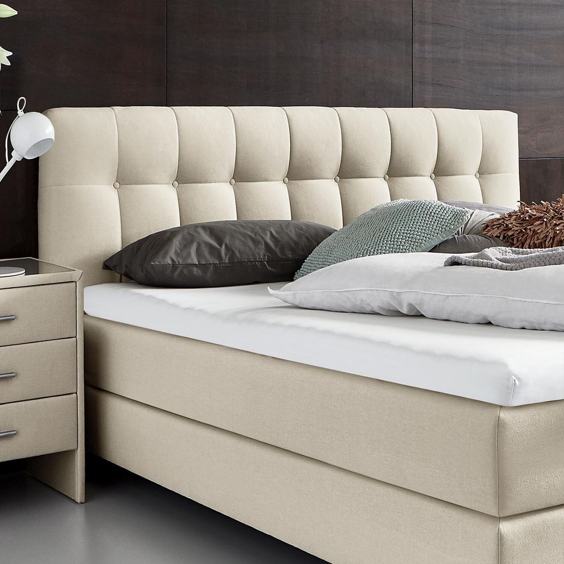 HOMELIV. Boxspringbett Luciano Webstoff