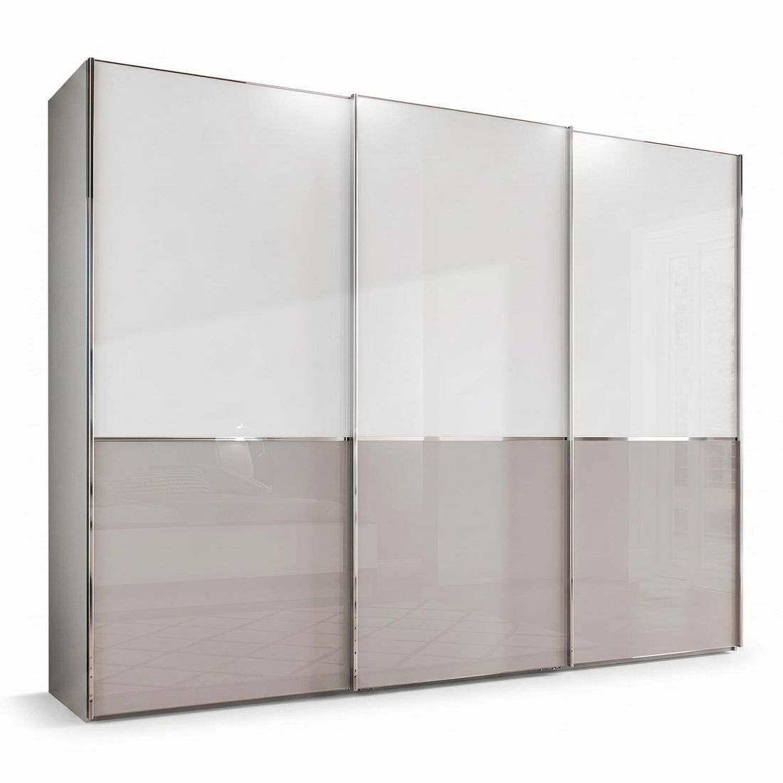 Schwebetüren-Kleiderschrank Shanvalley mit Glasfront