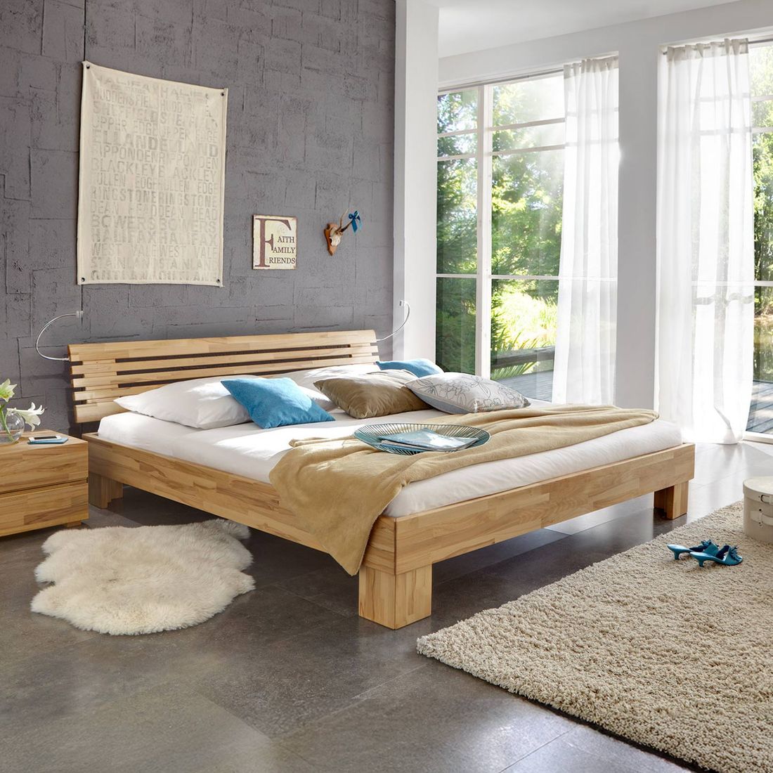 Bett Wood Romance Buche Massivholz