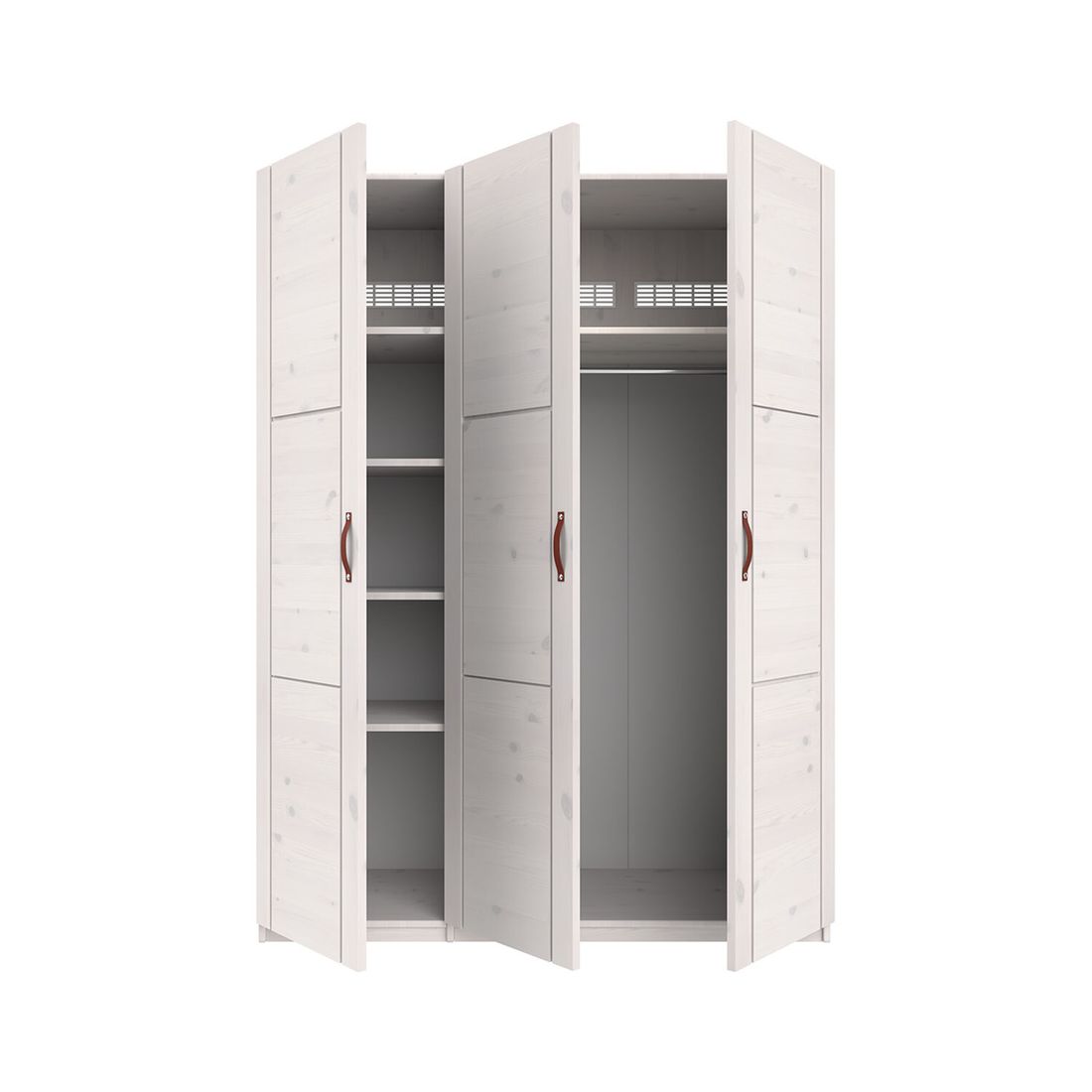 LIFETIME Drehtüren-Kleiderschrank Original Kiefer Massivholz mit Innenausstattung H 203cm