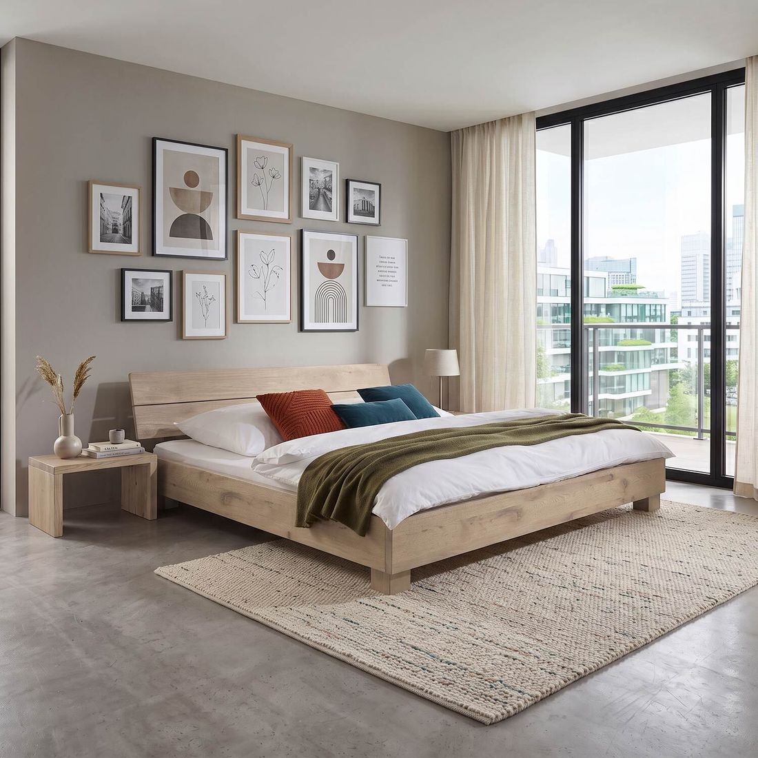 Bett Curada Wildeiche Massivholz
