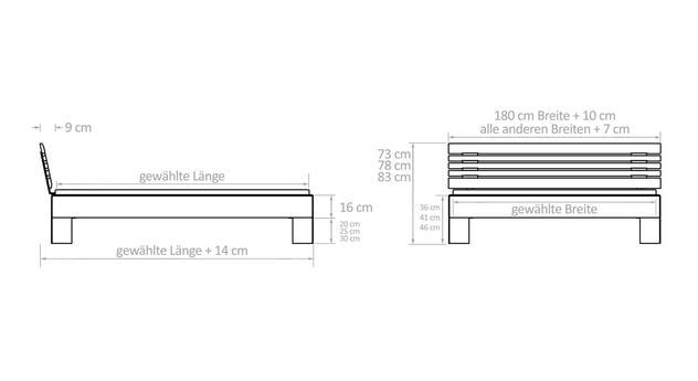 Bett Wood Romance Buche Massivholz