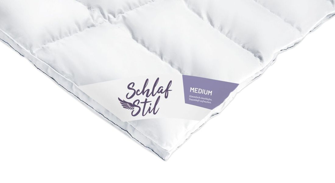 SCHLAFSTIL Eiderdaunen-Bettdecke D1000 medium