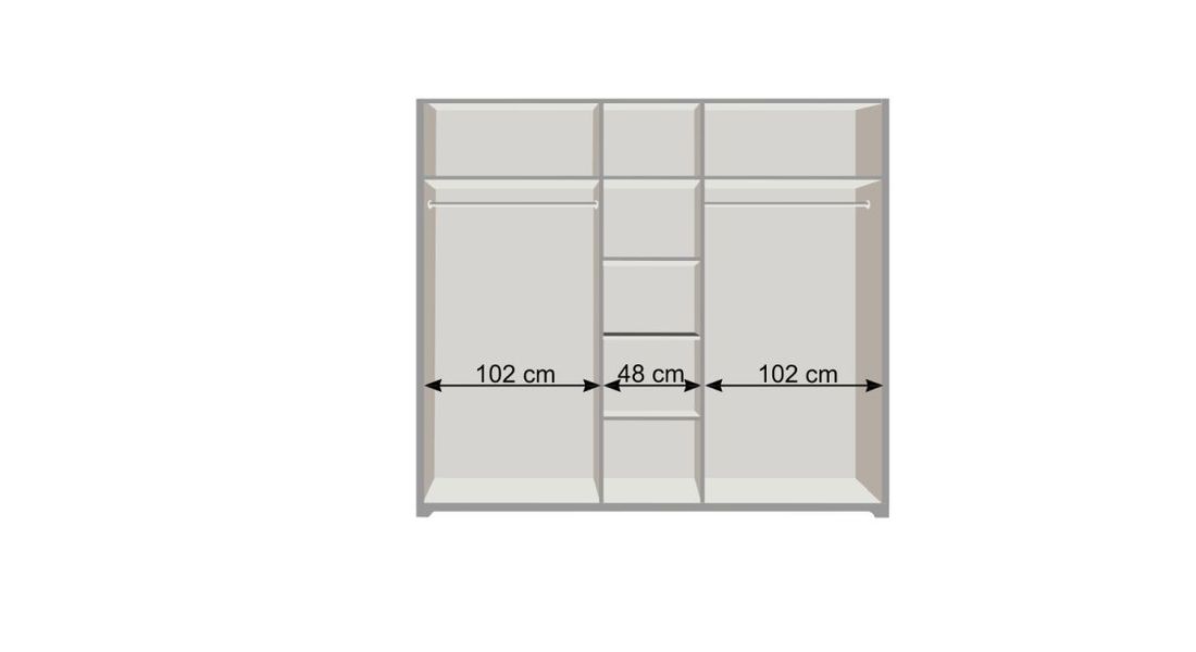 Drehtüren-Kleiderschrank Vacaria