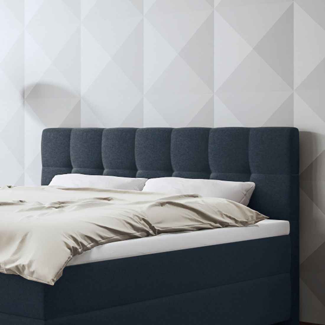 SCHLARAFFIA Boxspringbett Medea Webstoff/Microvelours