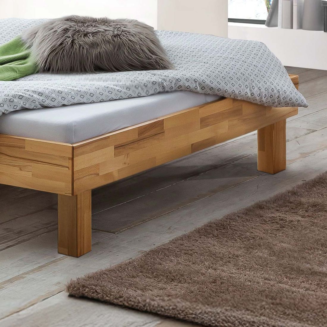 Bett Chatenay Kernbuche Massivholz
