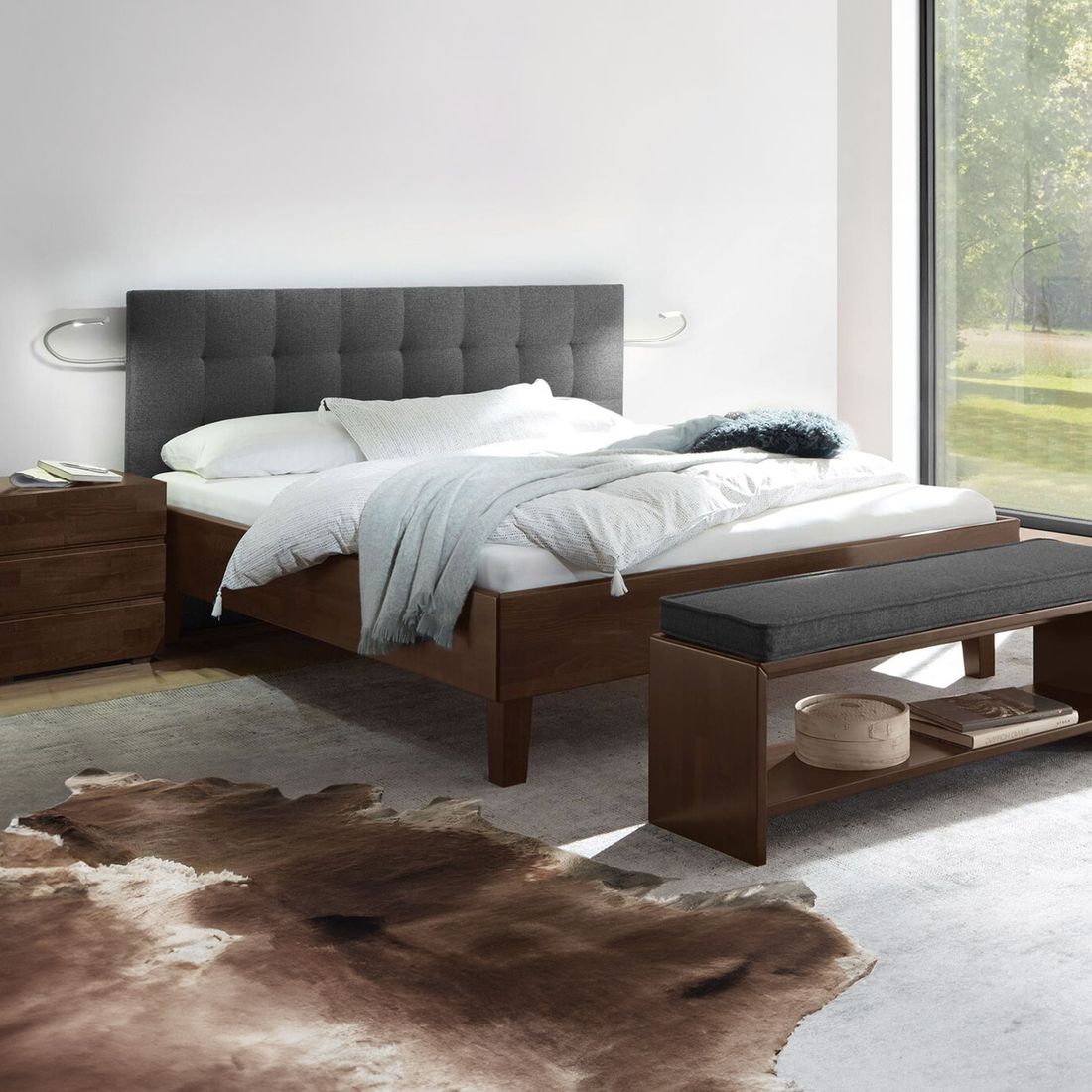 Bett Fucino Komfort Buche Massivholz