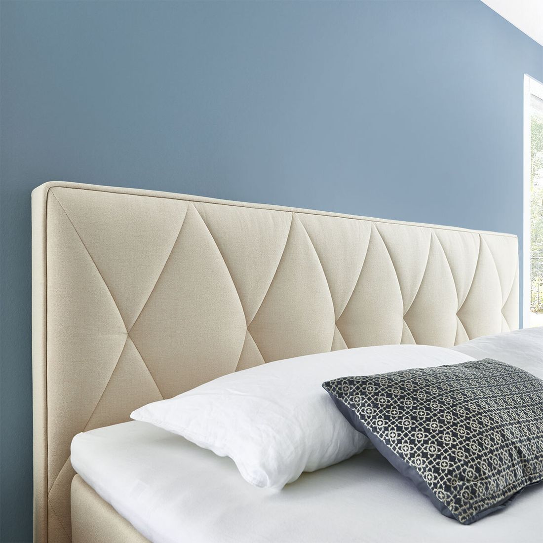 HOMELIV. Boxspringbett Midway Webstoff