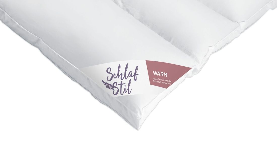 SCHLAFSTIL Eiderdaunen-Bettdecke D1000 warm
