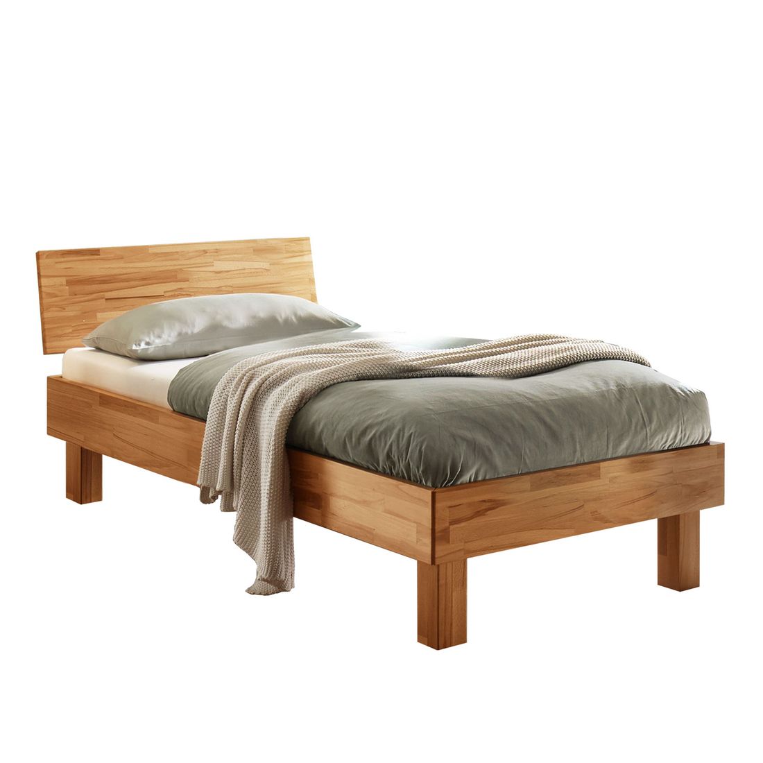 Einzelbett Varion Kernbuche Massivholz