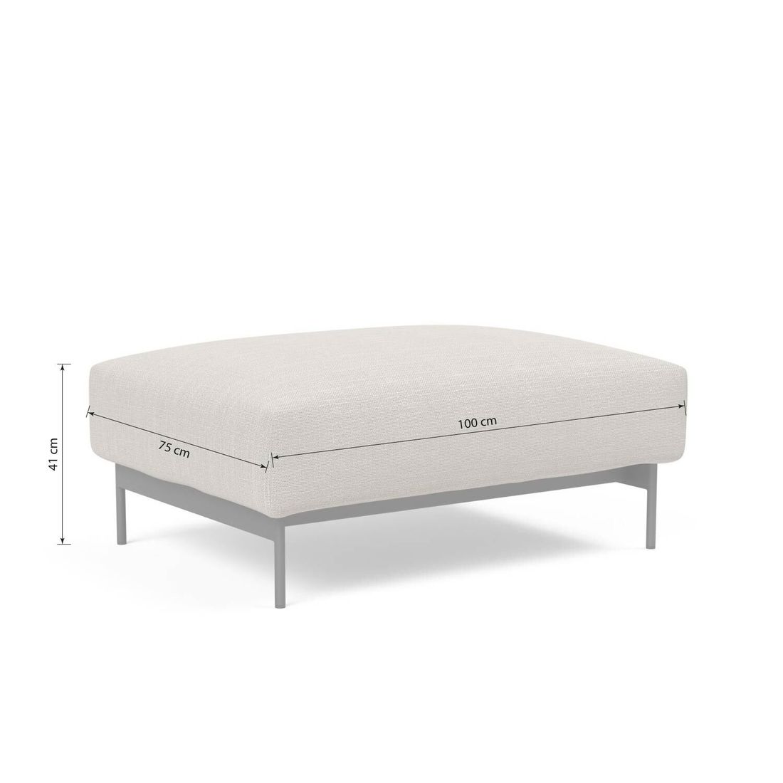 Polsterhocker Mulan Webstoff 100x75x41 cm