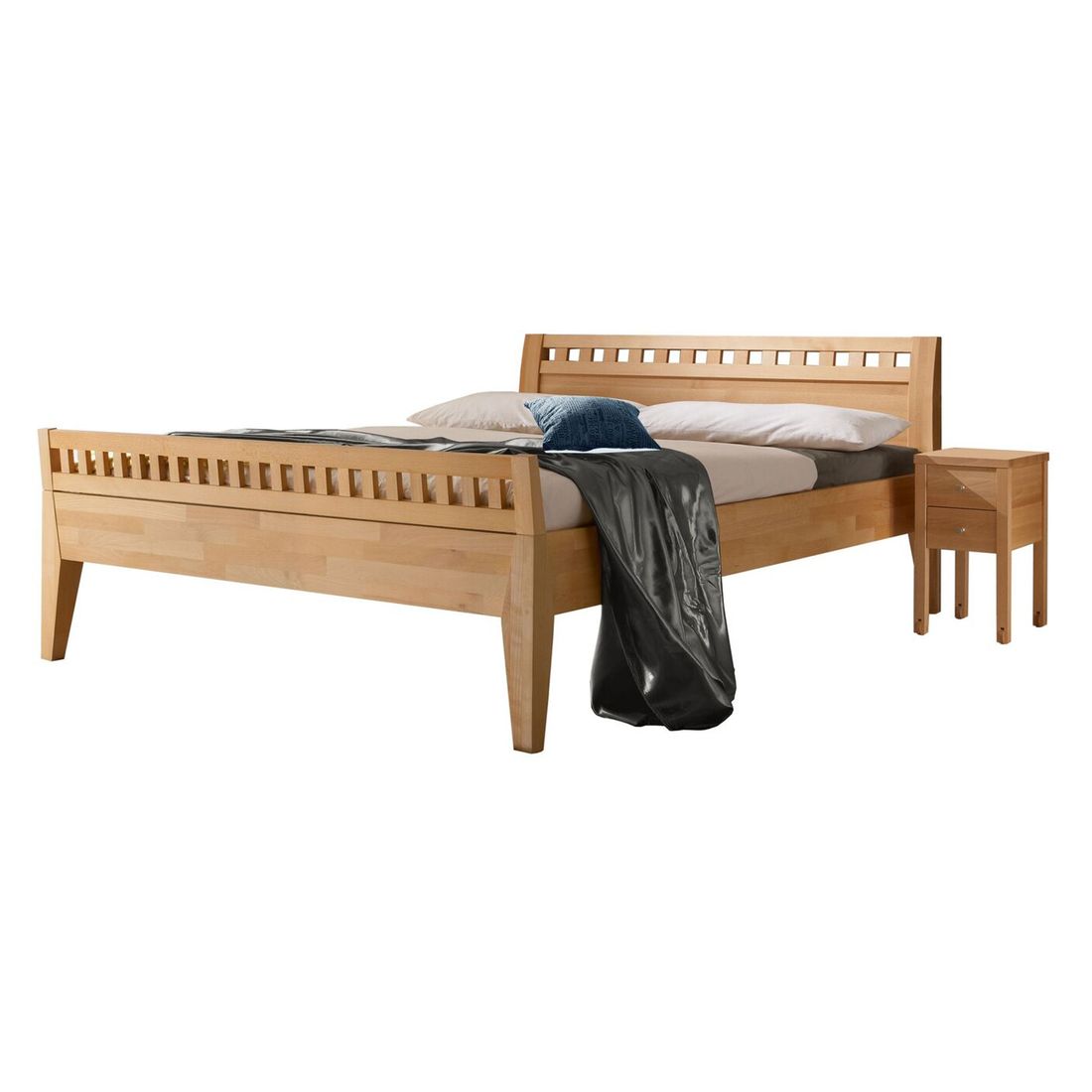 Bett Tapira Komfort Kernbuche Massivholz