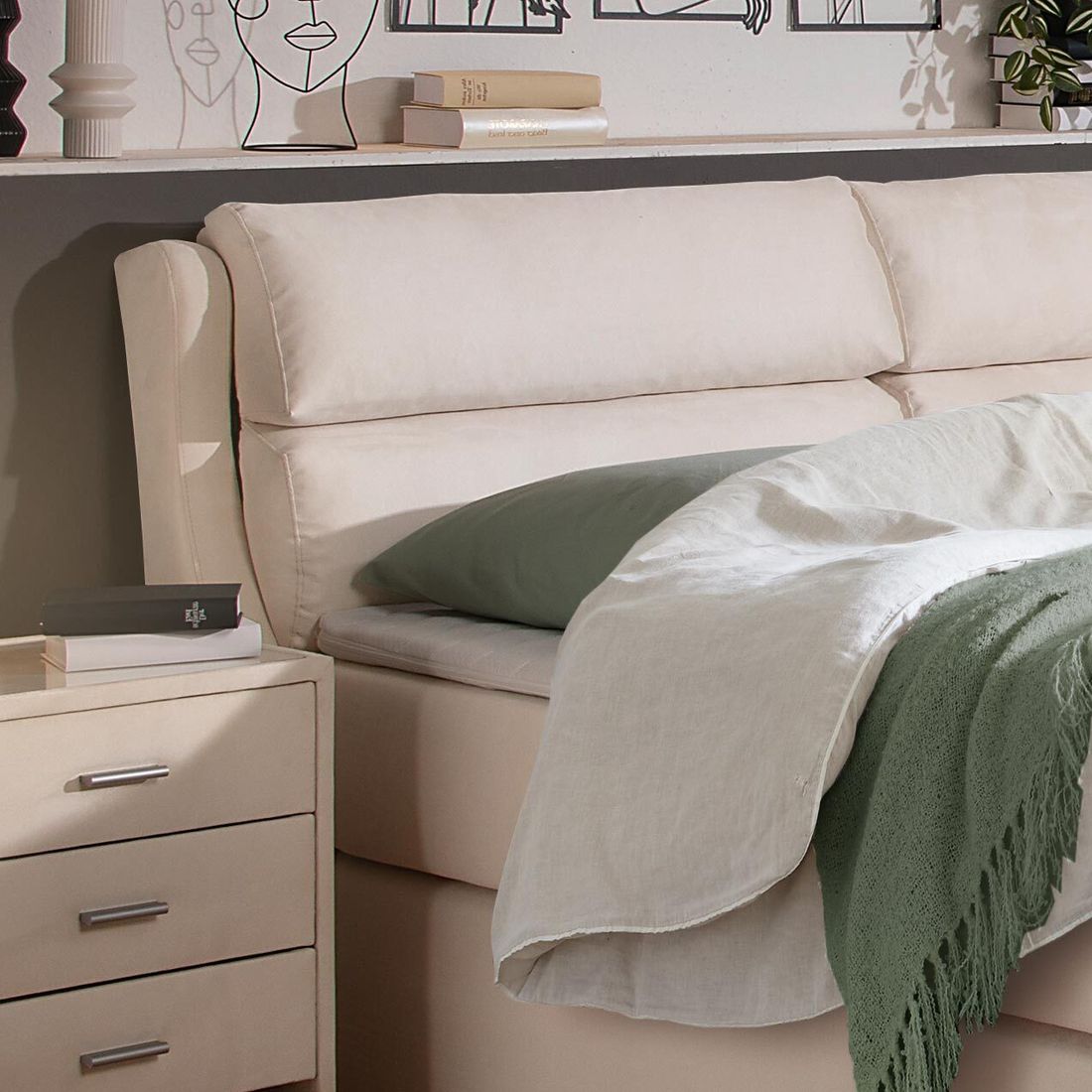 Boxspringbett Cremona Microvelours