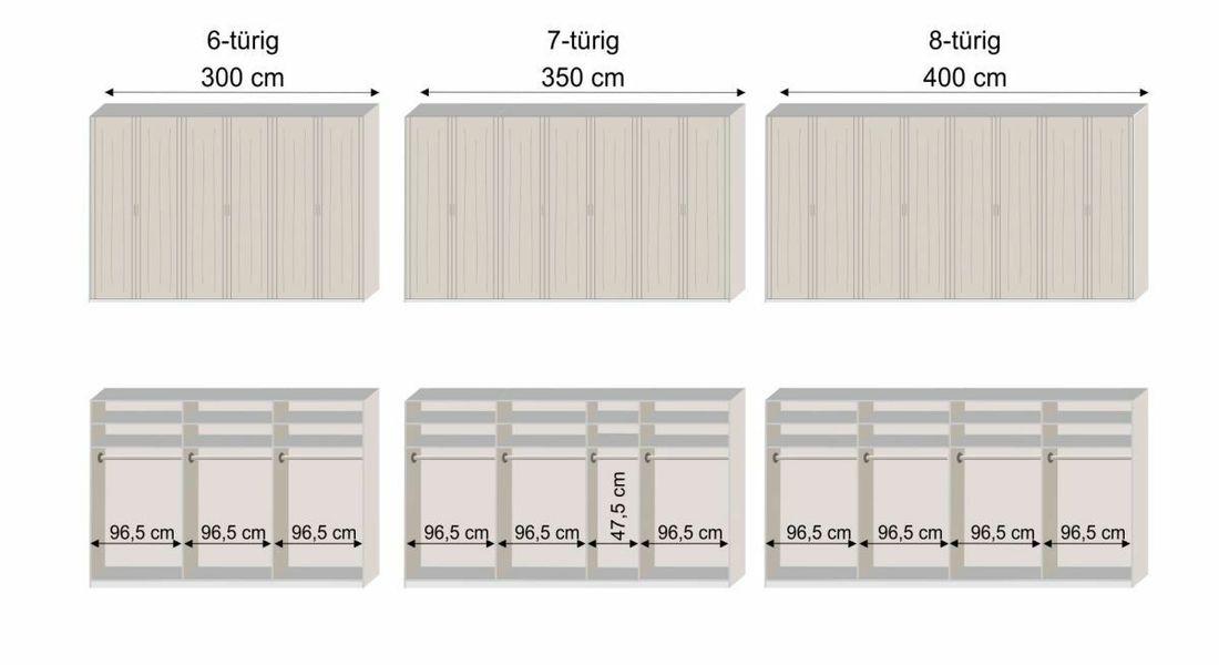 Drehtüren-Kleiderschrank Zeven