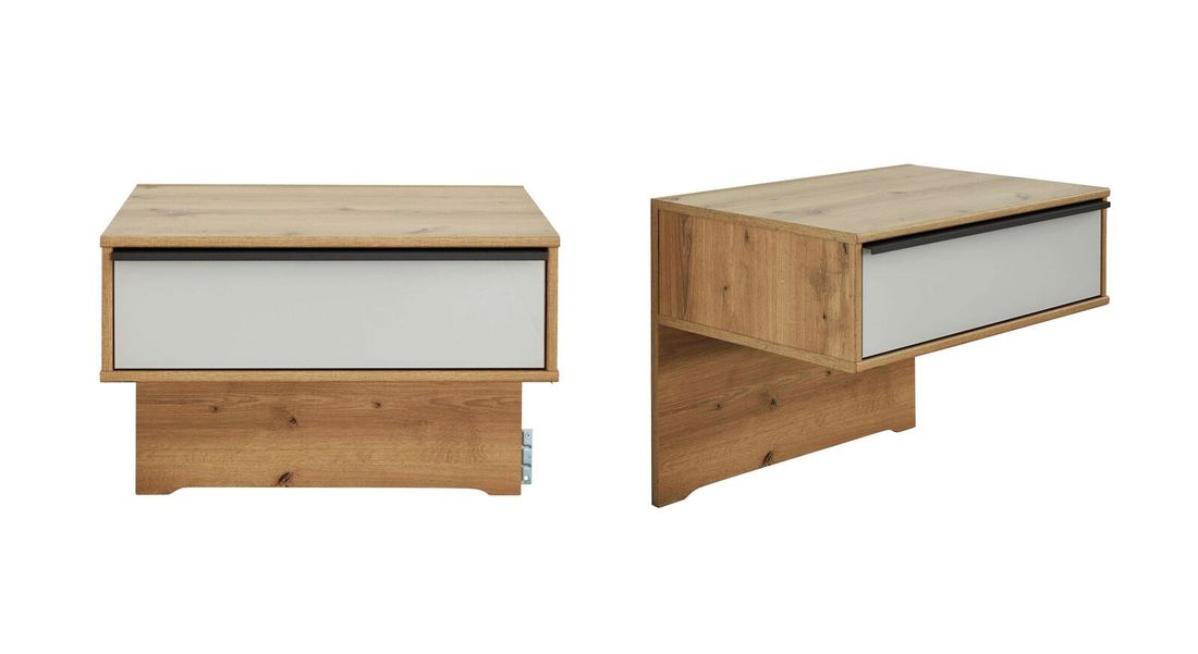Interliving Schwebenachttisch 1205 Eiche Dekor H 48cm
