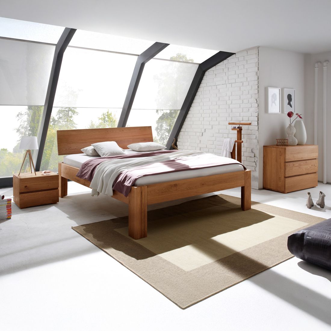 Bett Bayamo Eiche Massivholz