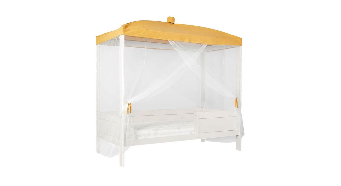 LIFETIME Himmelbett Honey Glow Kiefer Massivholz mit Lattenrost