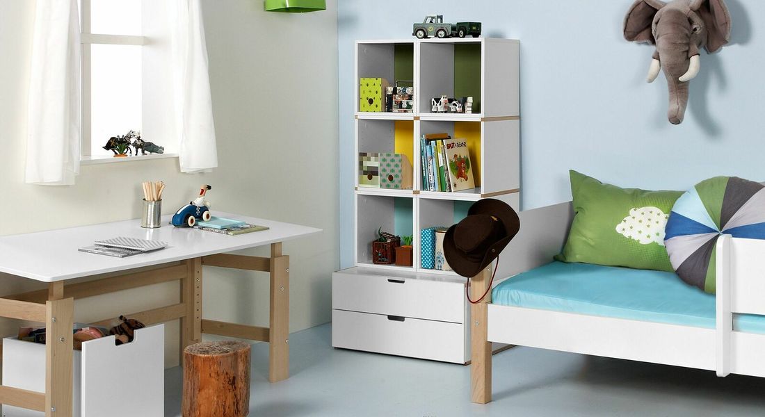 Standregal Kids Town Color Buche teilmassiv