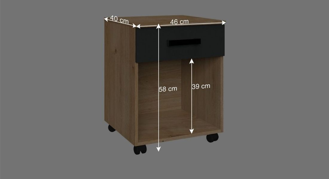 Rollcontainer Nolan Eiche Dekor