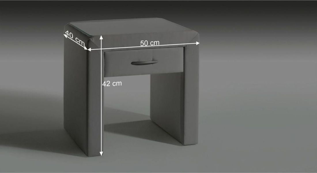 Polsternachttisch Viterbo H 42cm