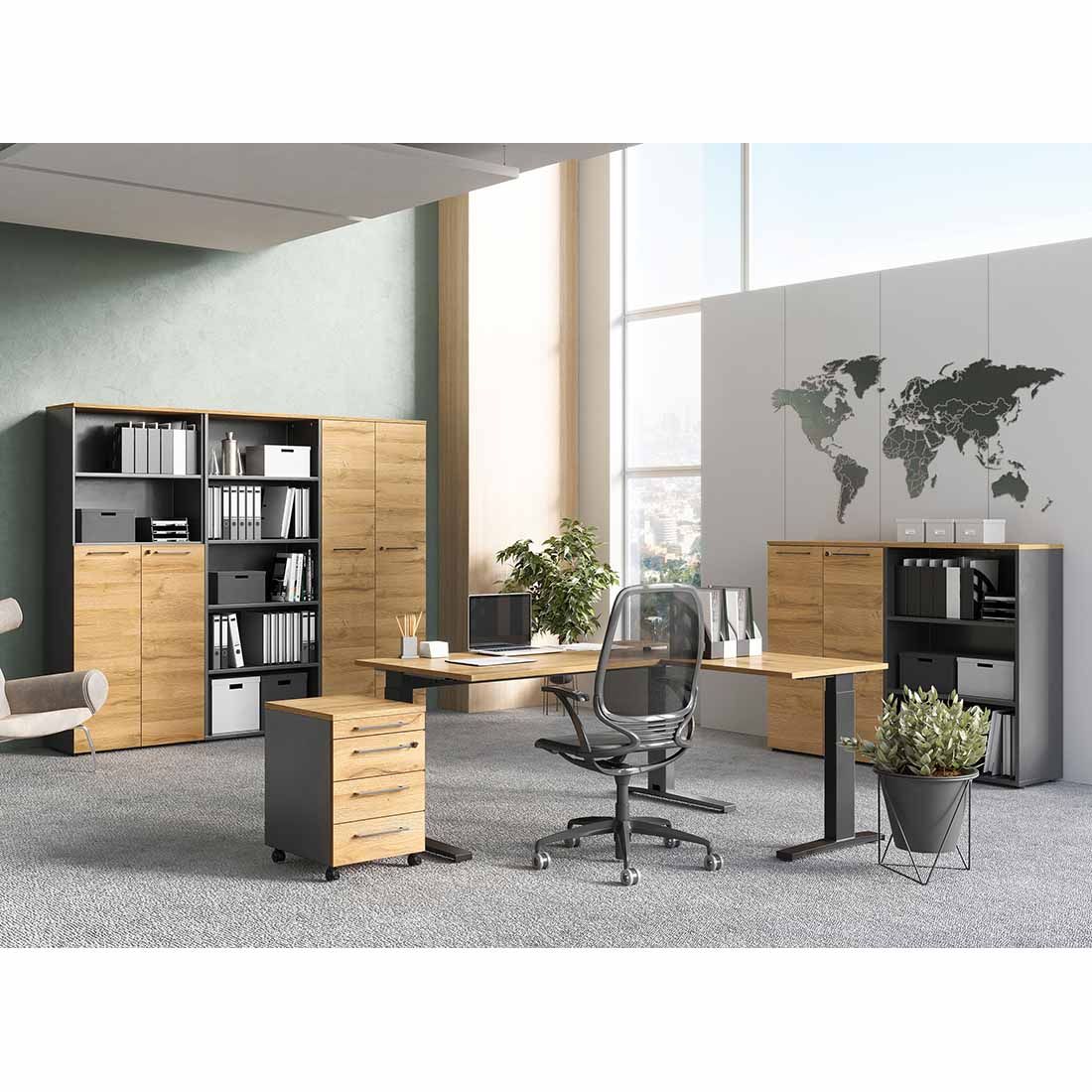 Germania Agenda Büroschrank 80x40x197cm