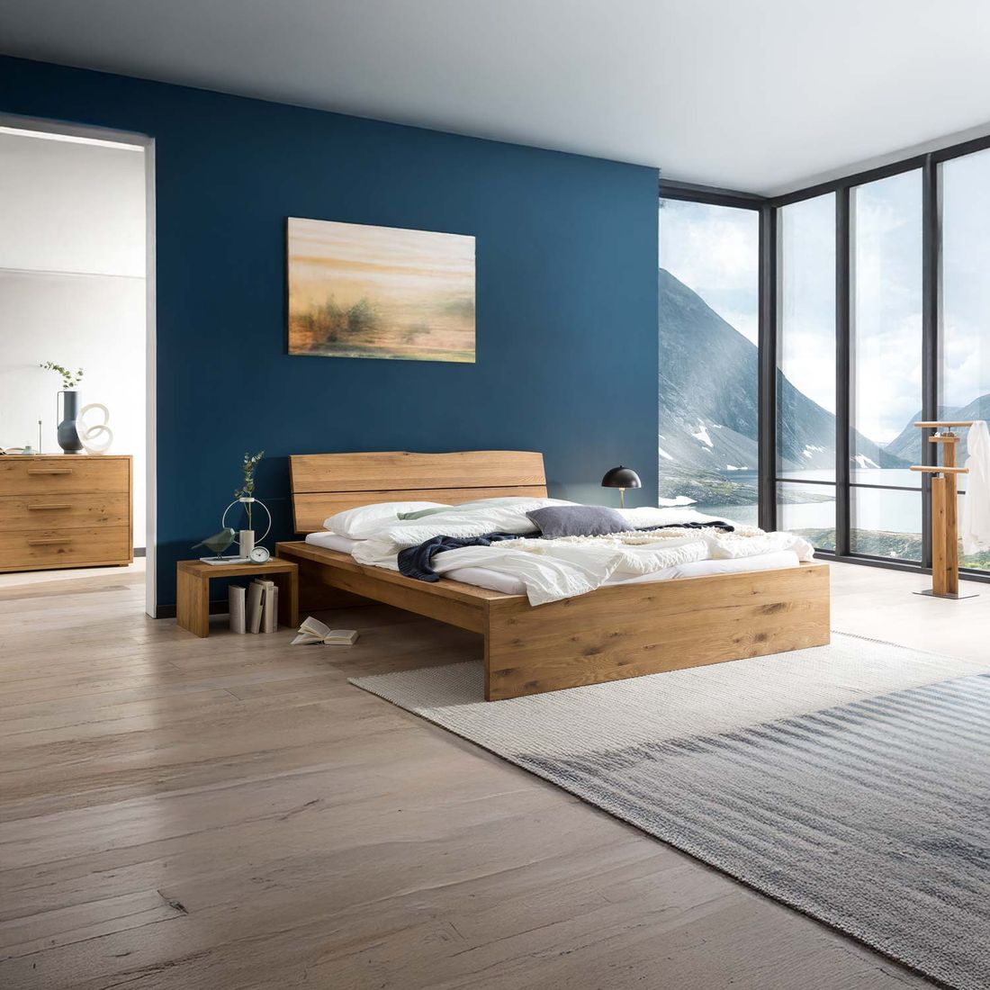 Bett Duranta Wildeiche Massivholz