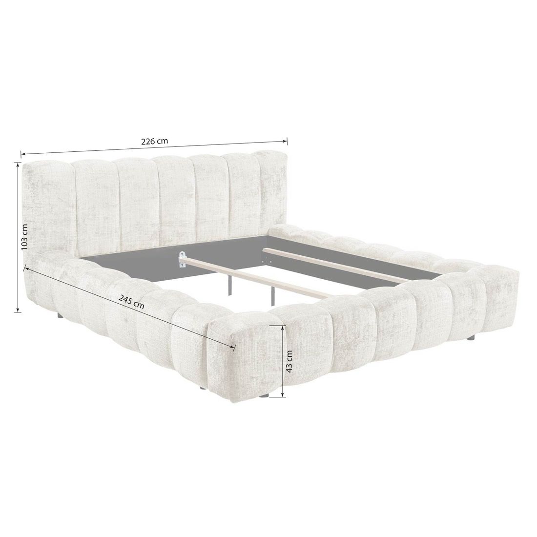 Polsterbett Faino Komfort Chenille