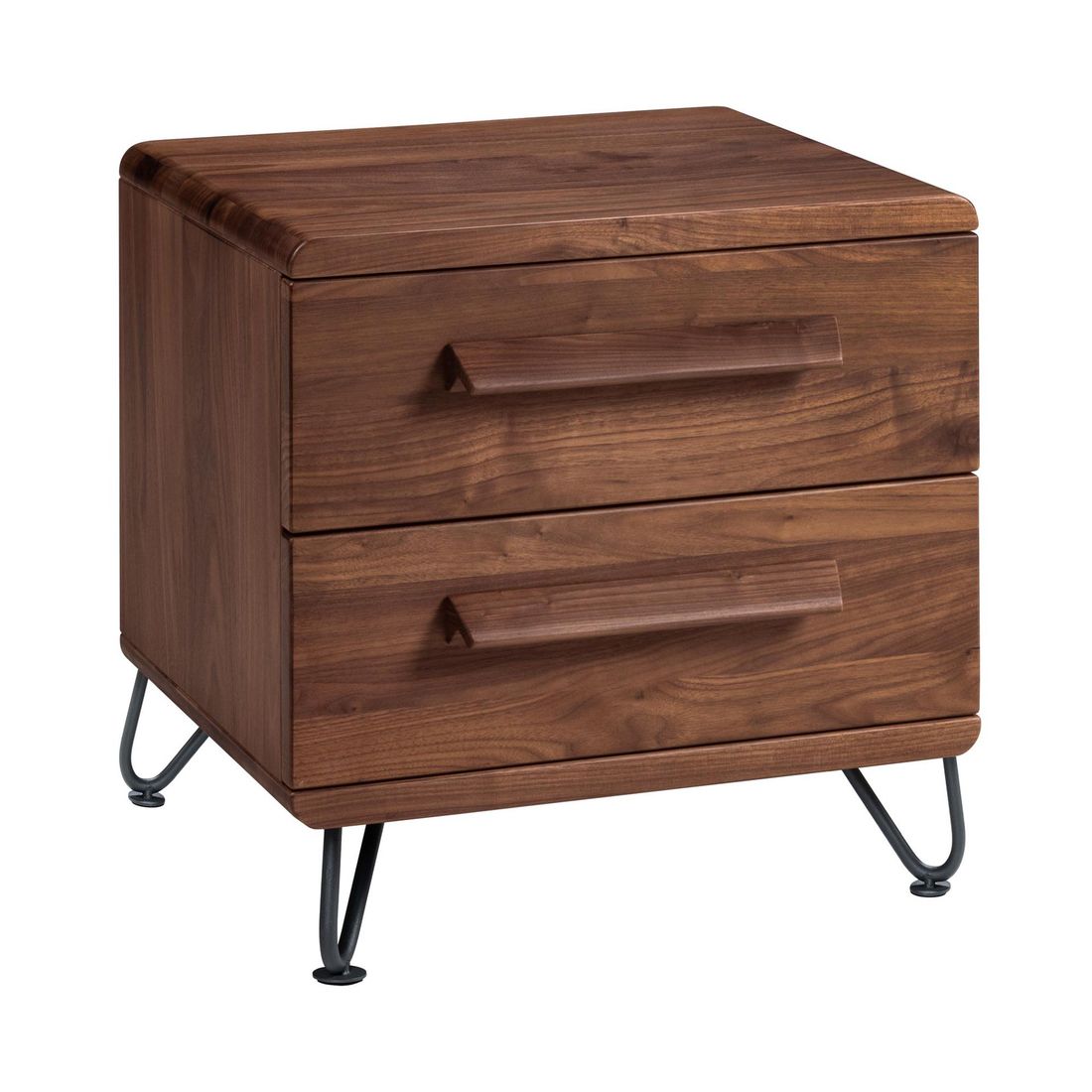 Nachttisch Wisla Nussbaum Massivholz H 49cm