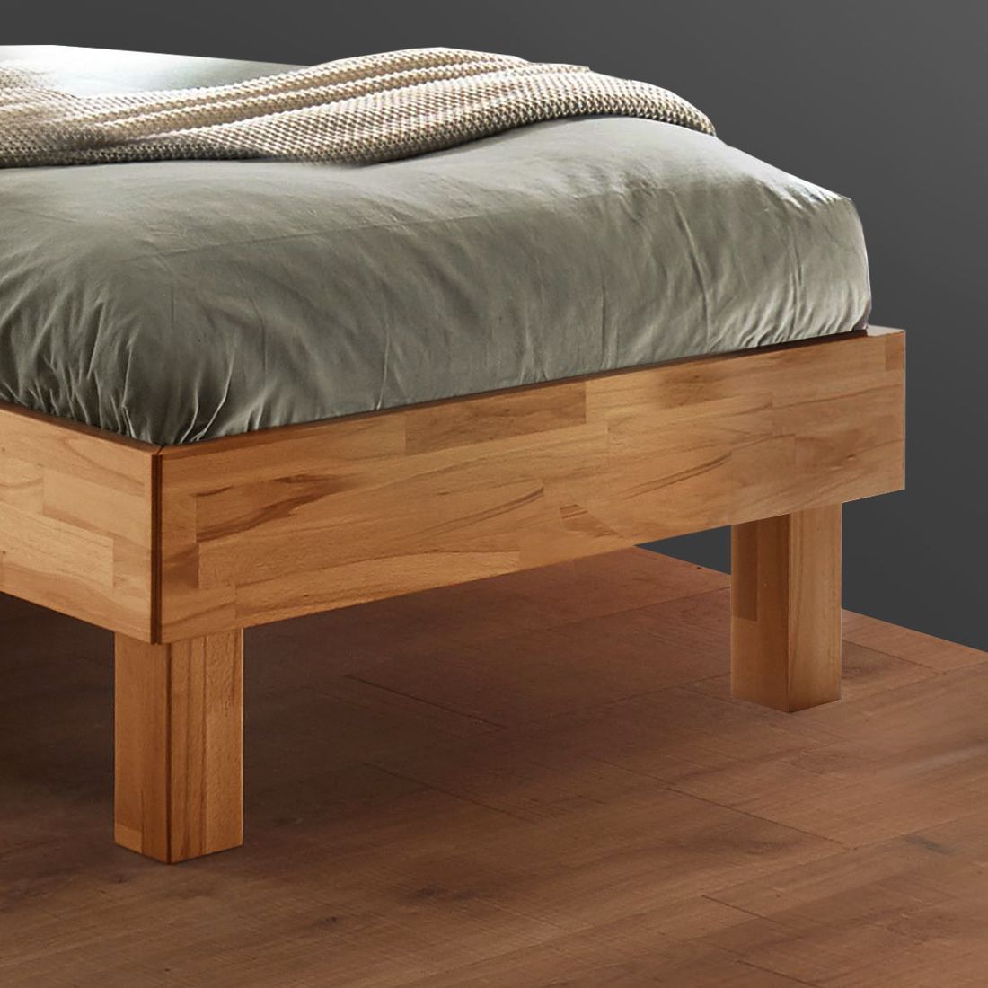 Einzelbett Varion Kernbuche Massivholz