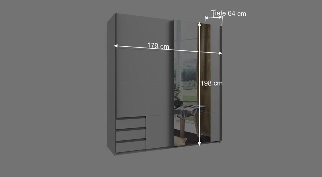 Schwebetüren-Kleiderschrank Essra