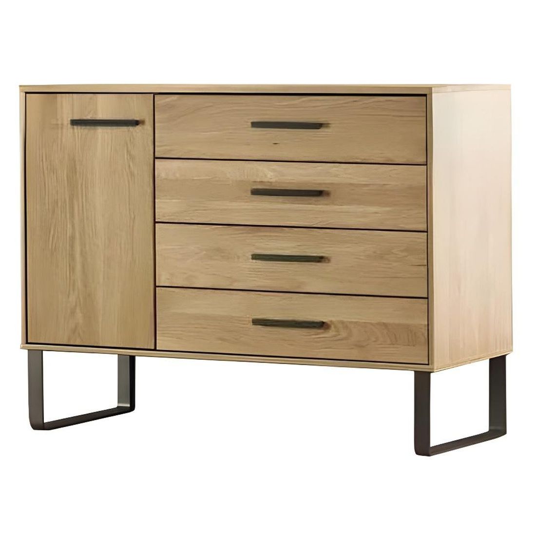 Sideboard Vitoria Eiche teilmassiv mit Schubladen