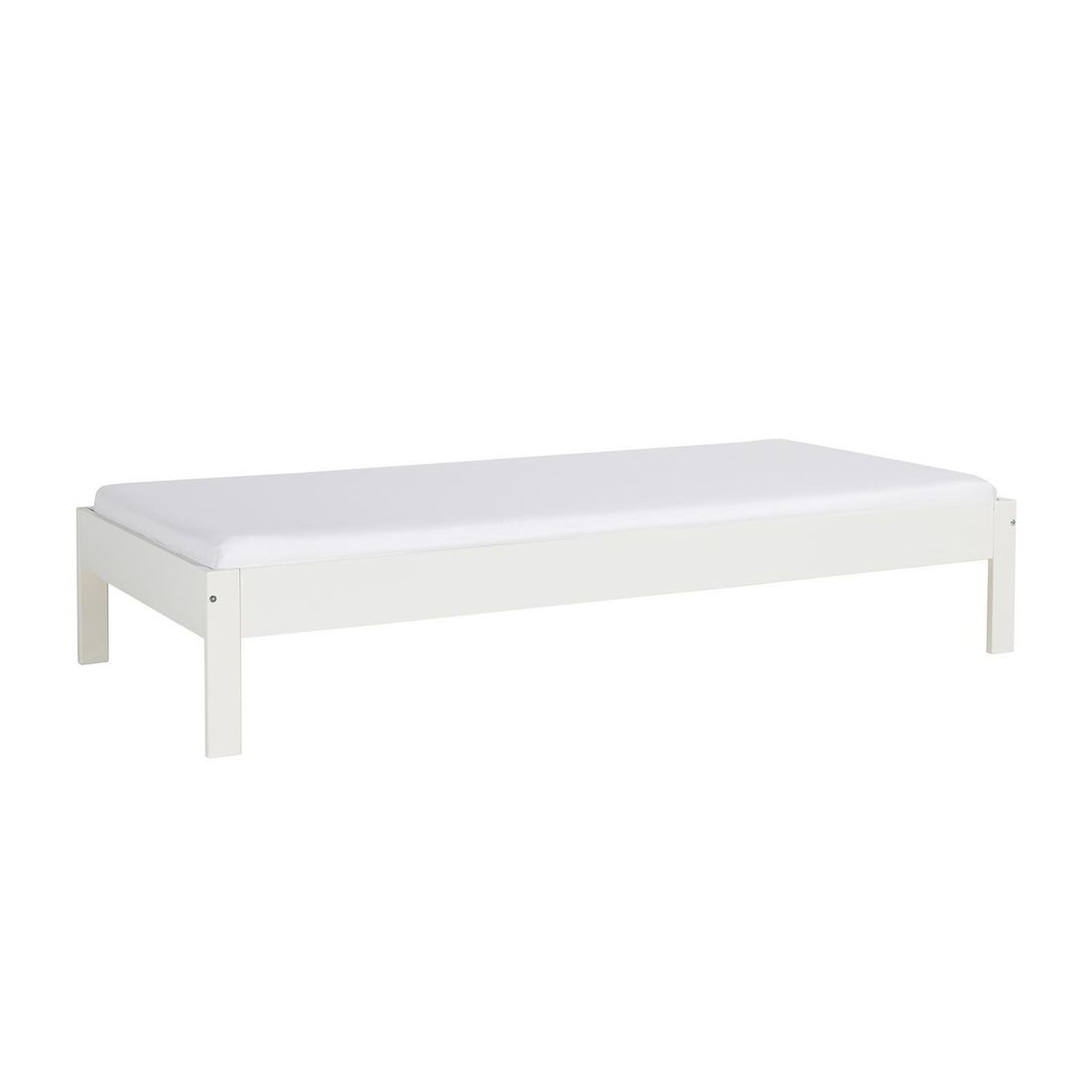 Bett Tacora Buche teilmassiv ohne Kopfteil mit Lattenrost 90x200cm