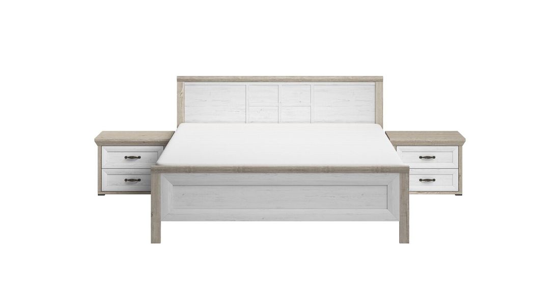 Bett mit Nachttischen Diaro