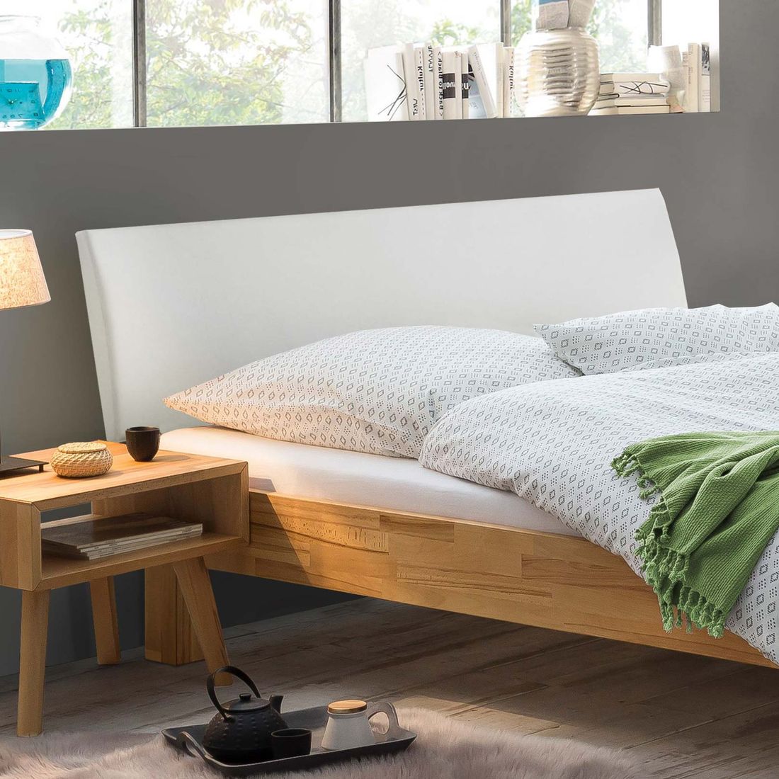 Bett Chatenay Kernbuche Massivholz