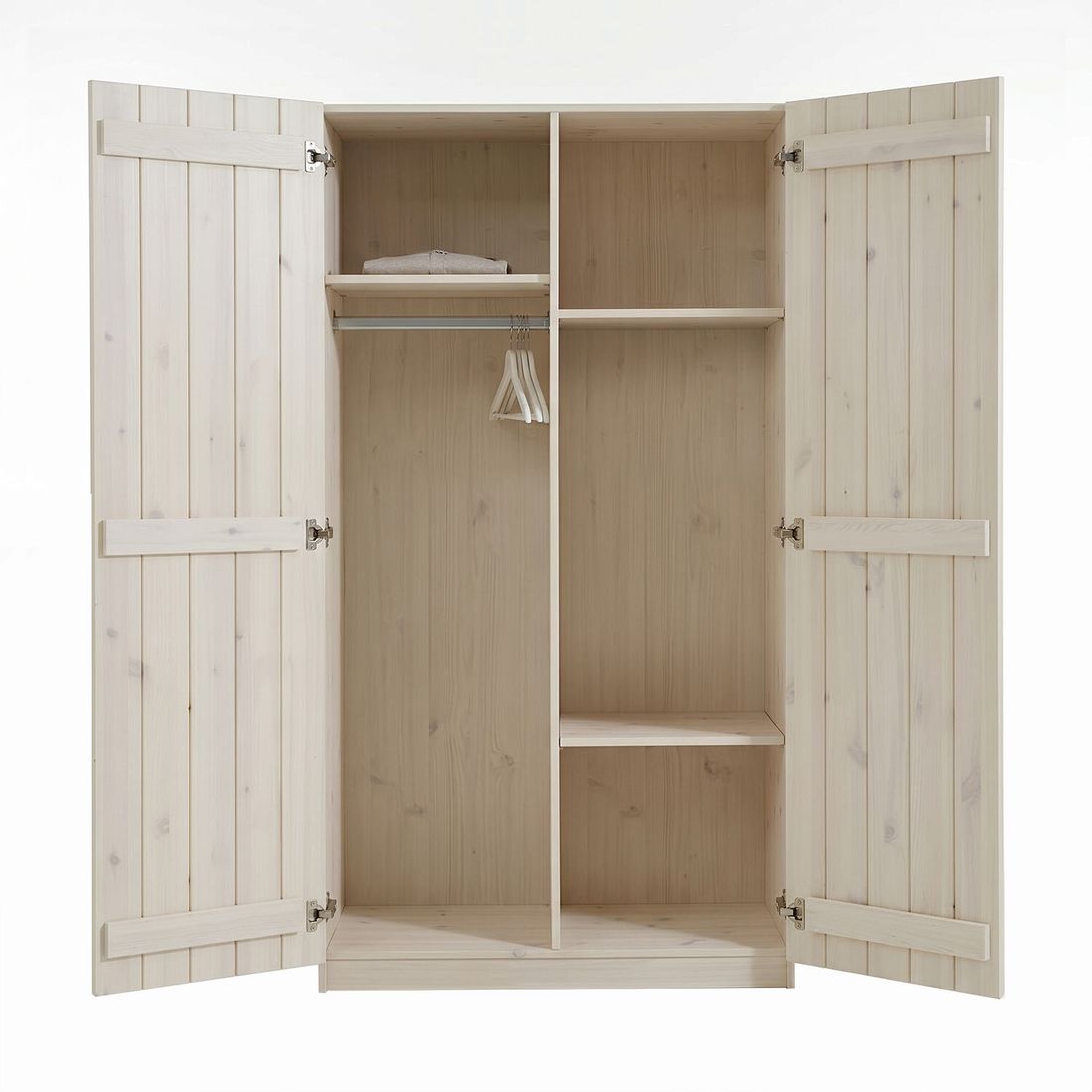 Drehtüren-Kleiderschrank Kids Paradise Kiefer Massivholz