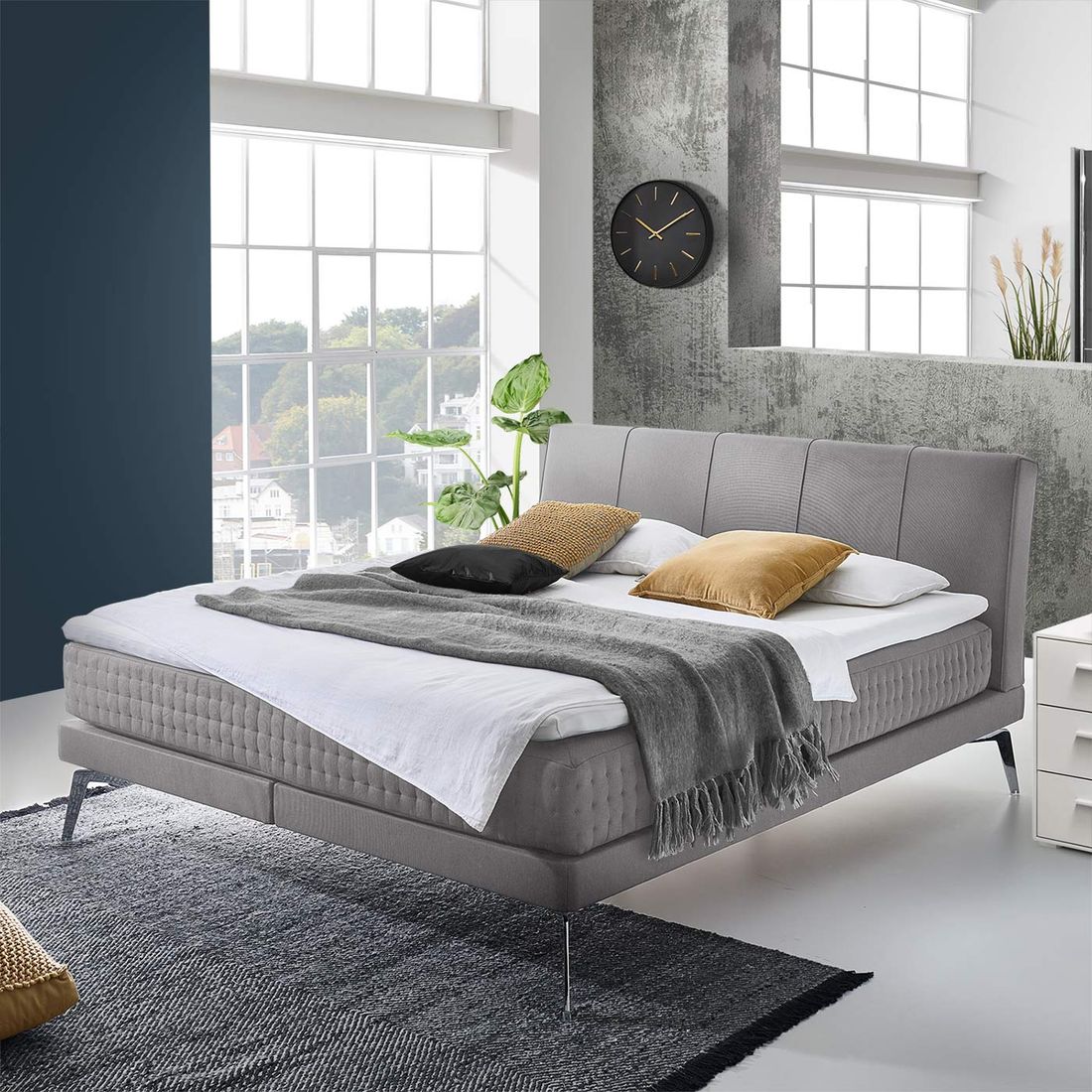 Boxspringbett Elipsa Webstoff
