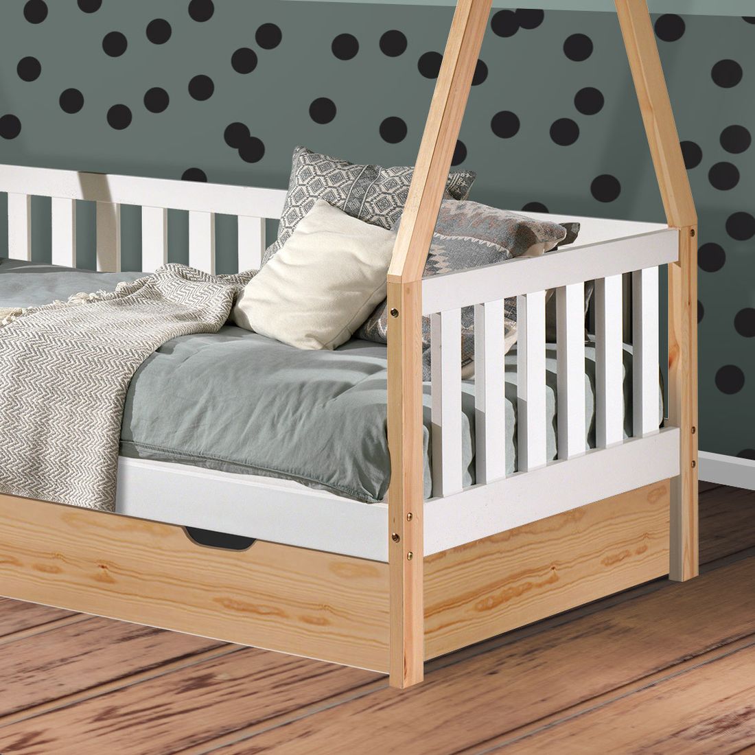 Kojen-Hausbett Kids Delight Kiefer Massivholz