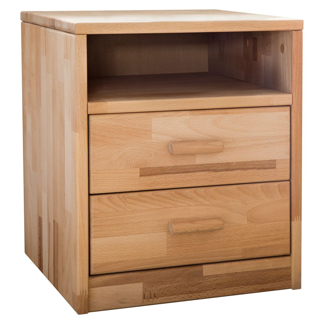 Nachttisch Luise Kernbuche Massivholz H 48 cm