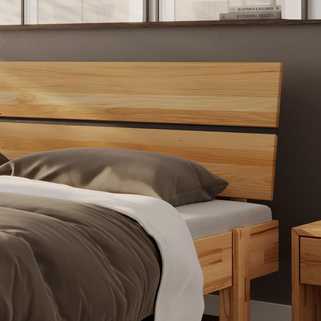 Bett Liora Kernbuche Massivholz