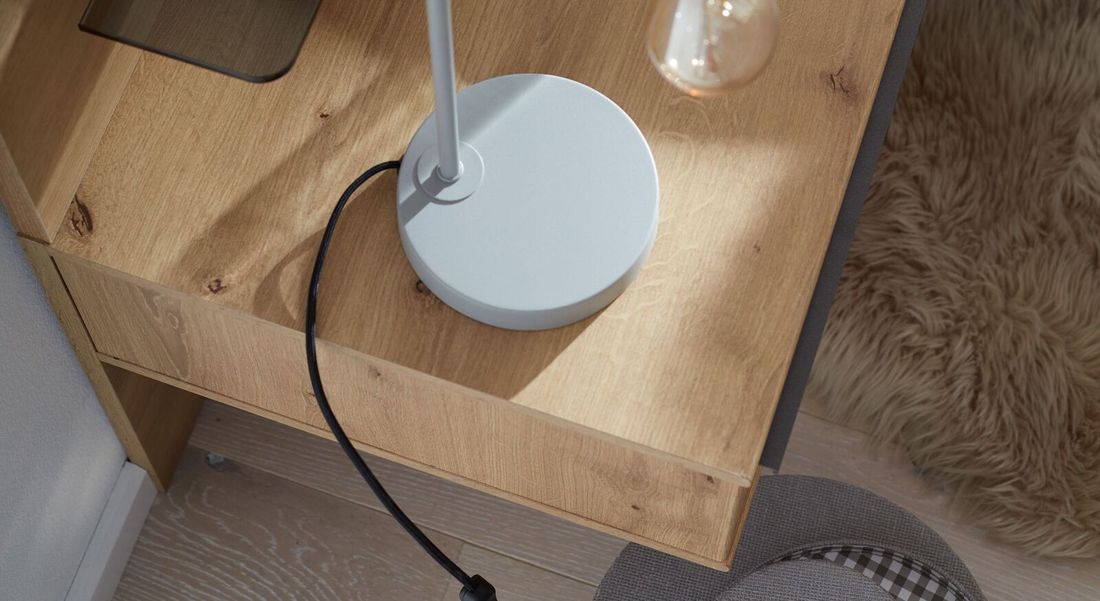 Interliving Schwebenachttisch 1205 Eiche Dekor H 48cm