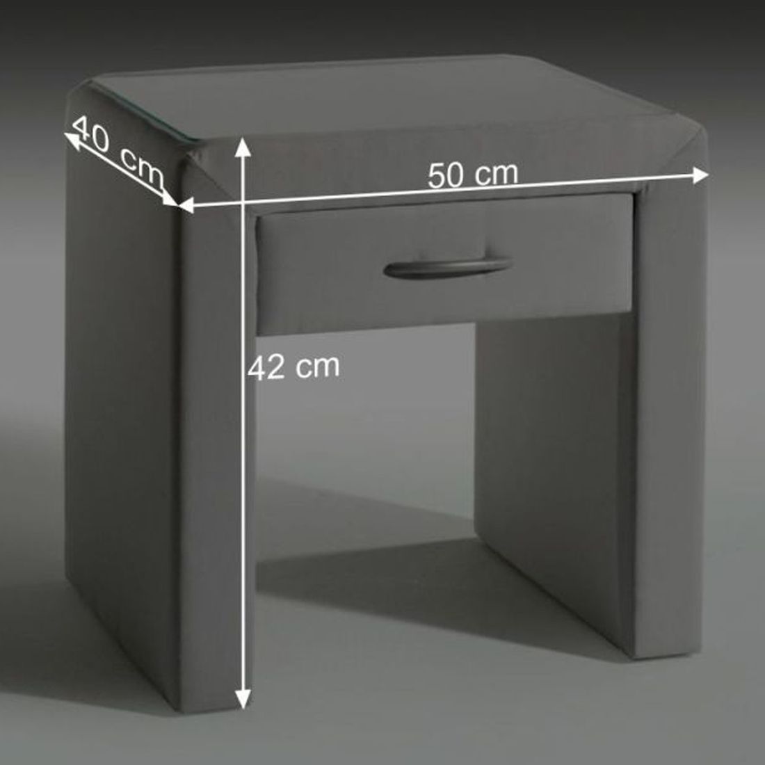 Polsternachttisch Viterbo H 42cm